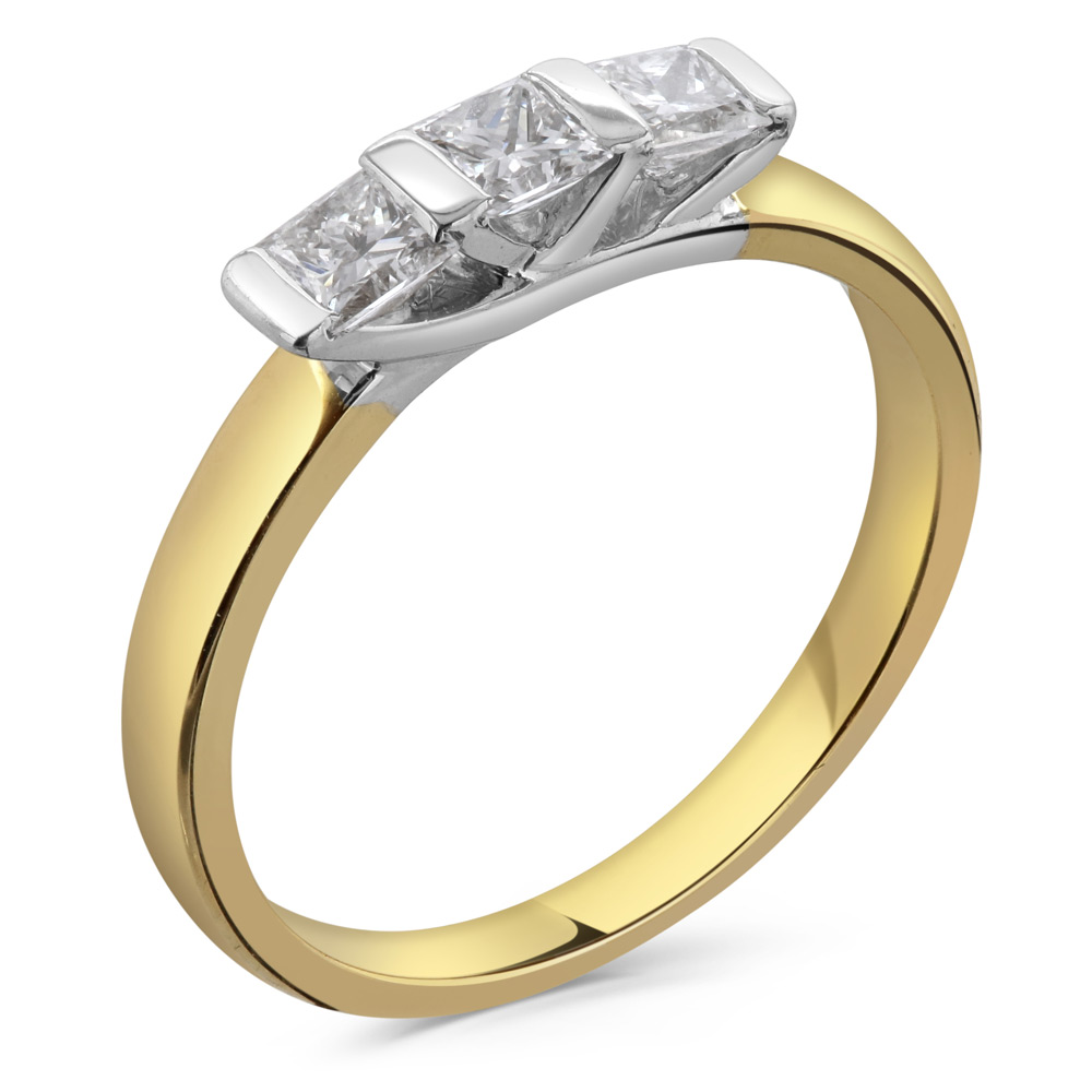 Three Stone Diamond Engagement Ring X A