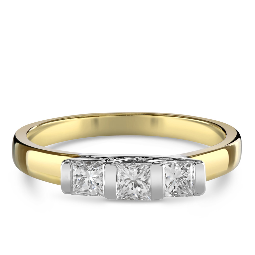 Three Stone Diamond Engagement Ring X