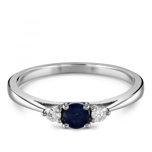 Blue Sapphire Engagement Ring X