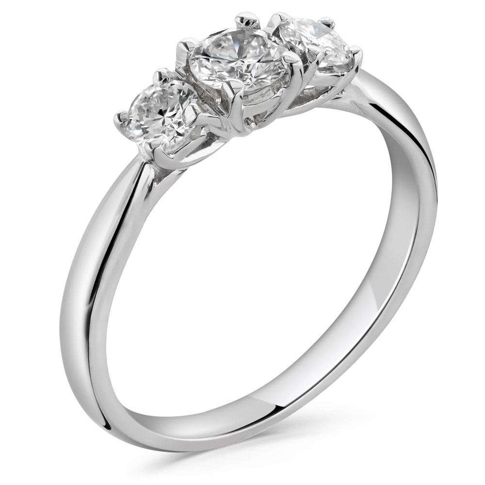 Three Stone Diamond Engagement Ring X A