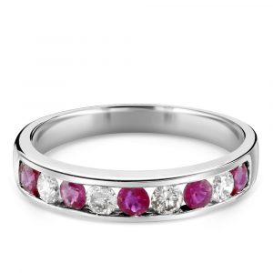 Ruby and Diamond Eternity Ring vr