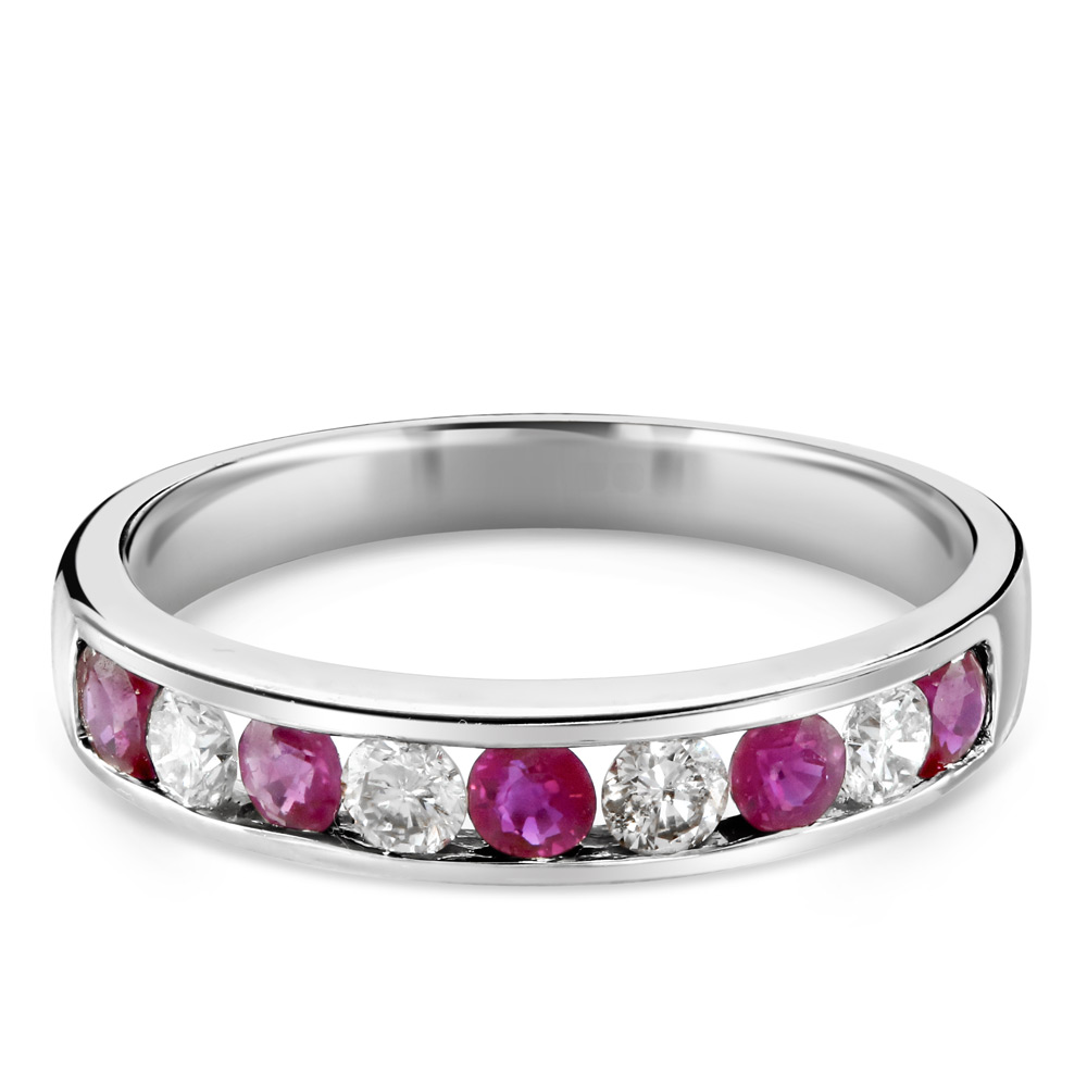 Ruby and Diamond Eternity Ring vr