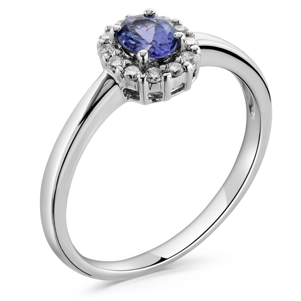 Blue Sapphire Engagement Ring X A A