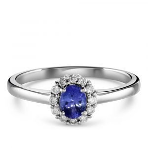 Blue Sapphire Engagement Ring X a