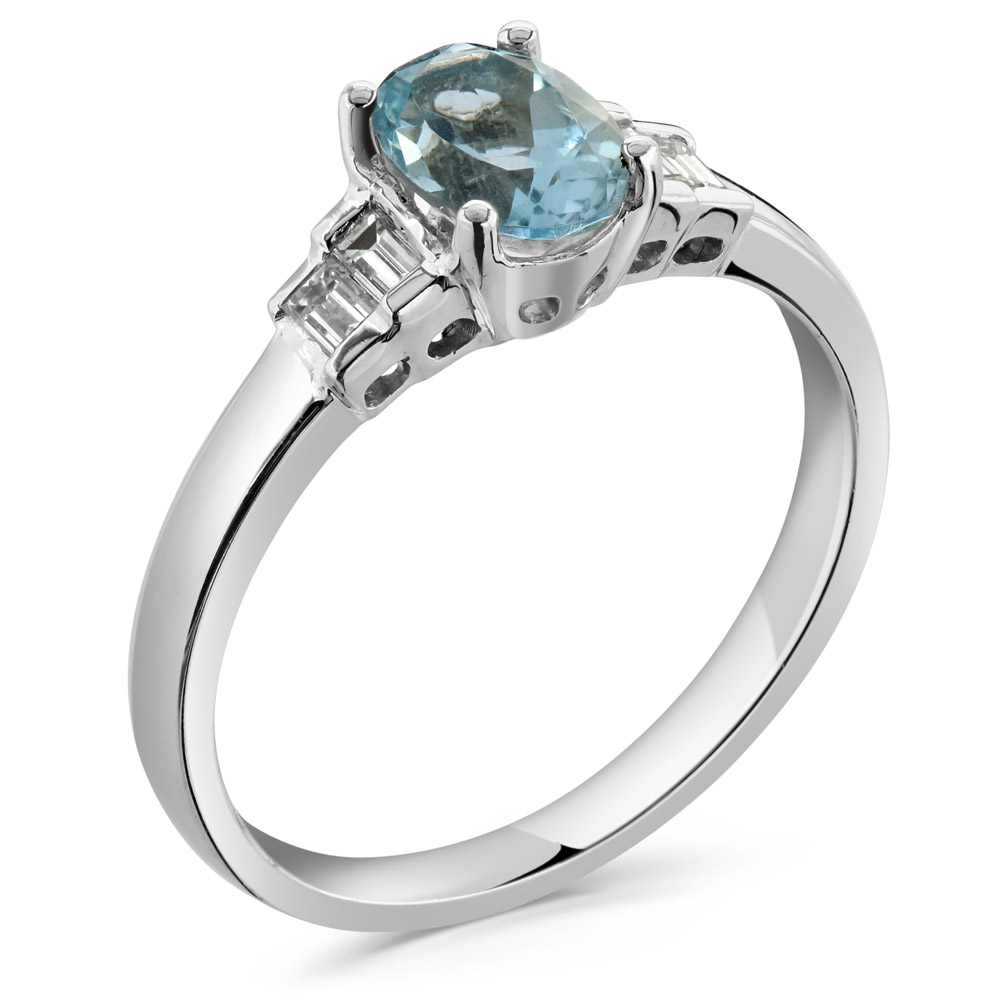 Aquamarine Engagement Ring X C A