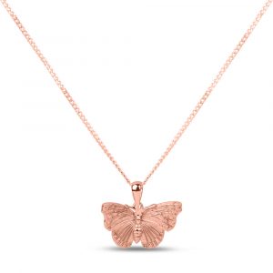 H admiral red butterfly pendant