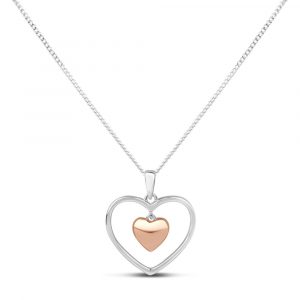 H love heart pendant