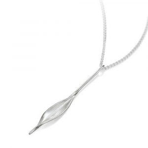 SLP Mavilo Slim Leaf Pendant polished Silver