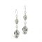 GDB Verso Double Drop Earring Matte and Polished Silver grande