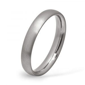4mm Oval Court Titanium Wedding Ring