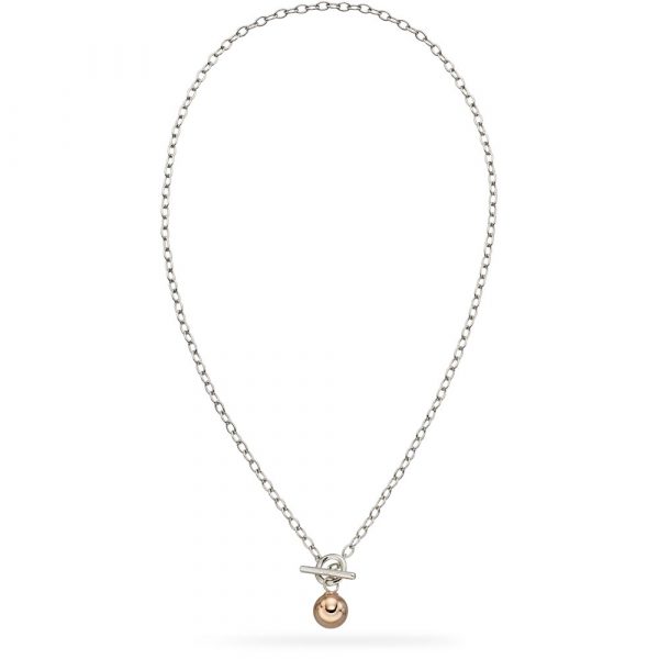 T Bar Sphere Necklace | Autumn and May | Sterling Silver Jewellery