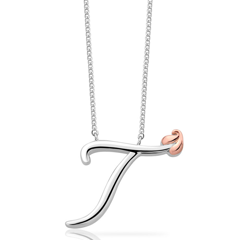 Sterling Silver Gold-plated Letter T Initial Necklace - BillyTheTree Jewelry