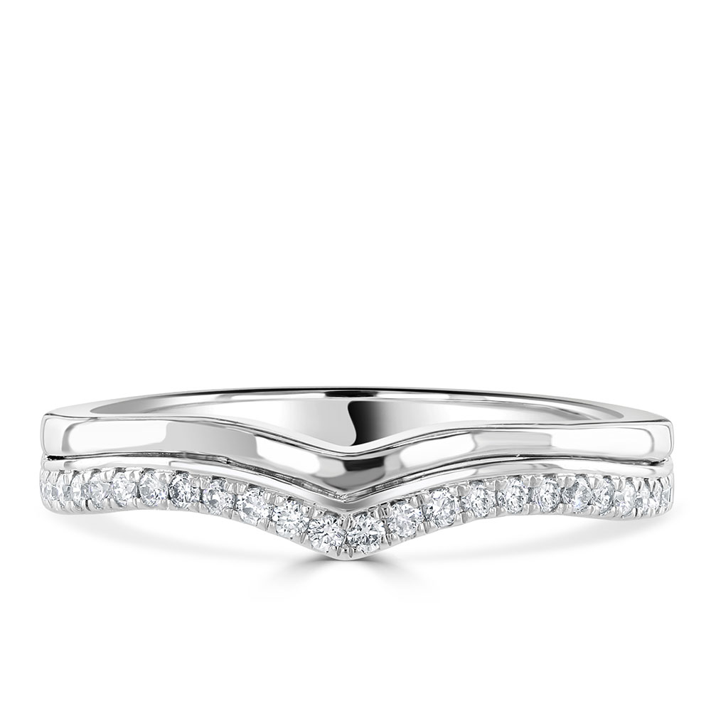 18ct Gold Diamond Wishbone Eternity Ring 0.24ct – John Ross Jewellers
