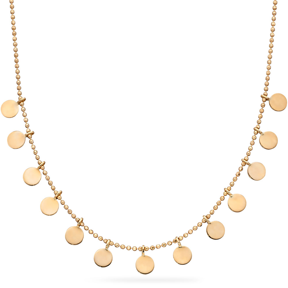 Mini Disc Necklace | Autumn and May | Gold Designer Jewellery