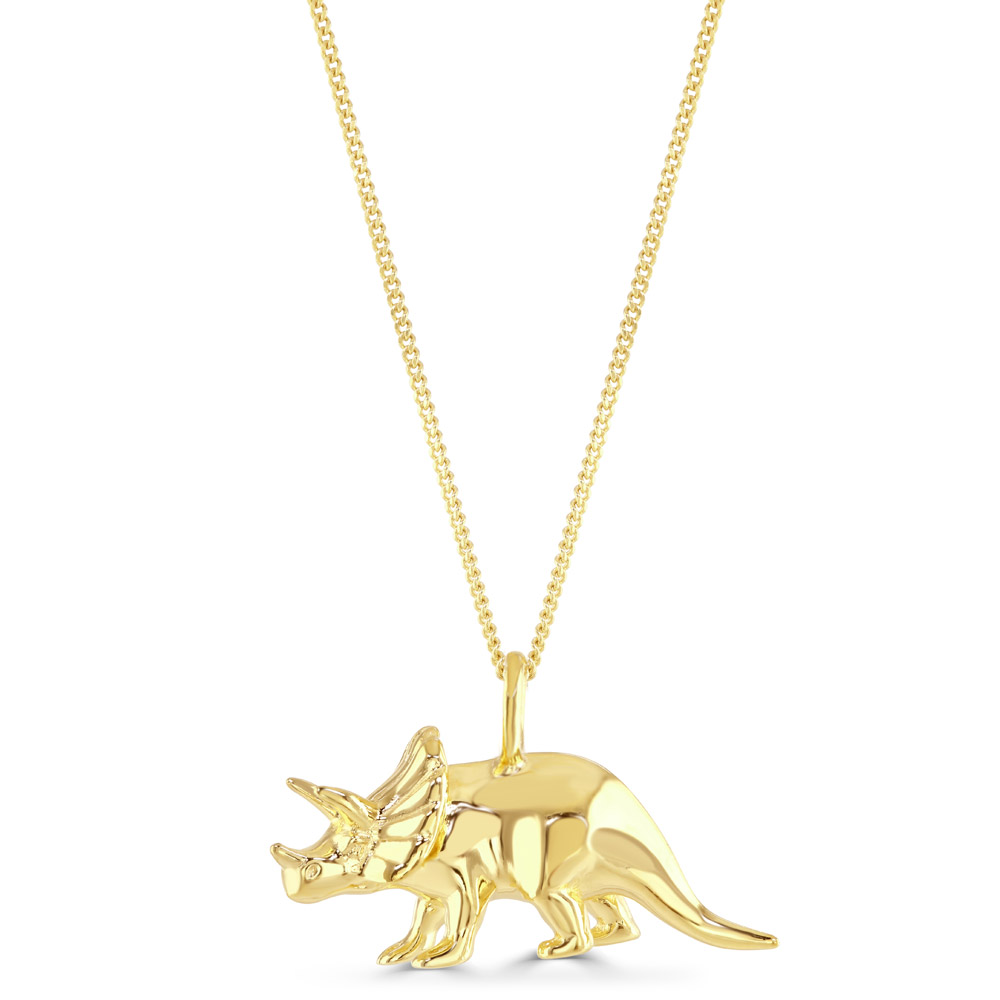 Dinosaur Necklace Origami Gold / Silver – Shany Design Studio