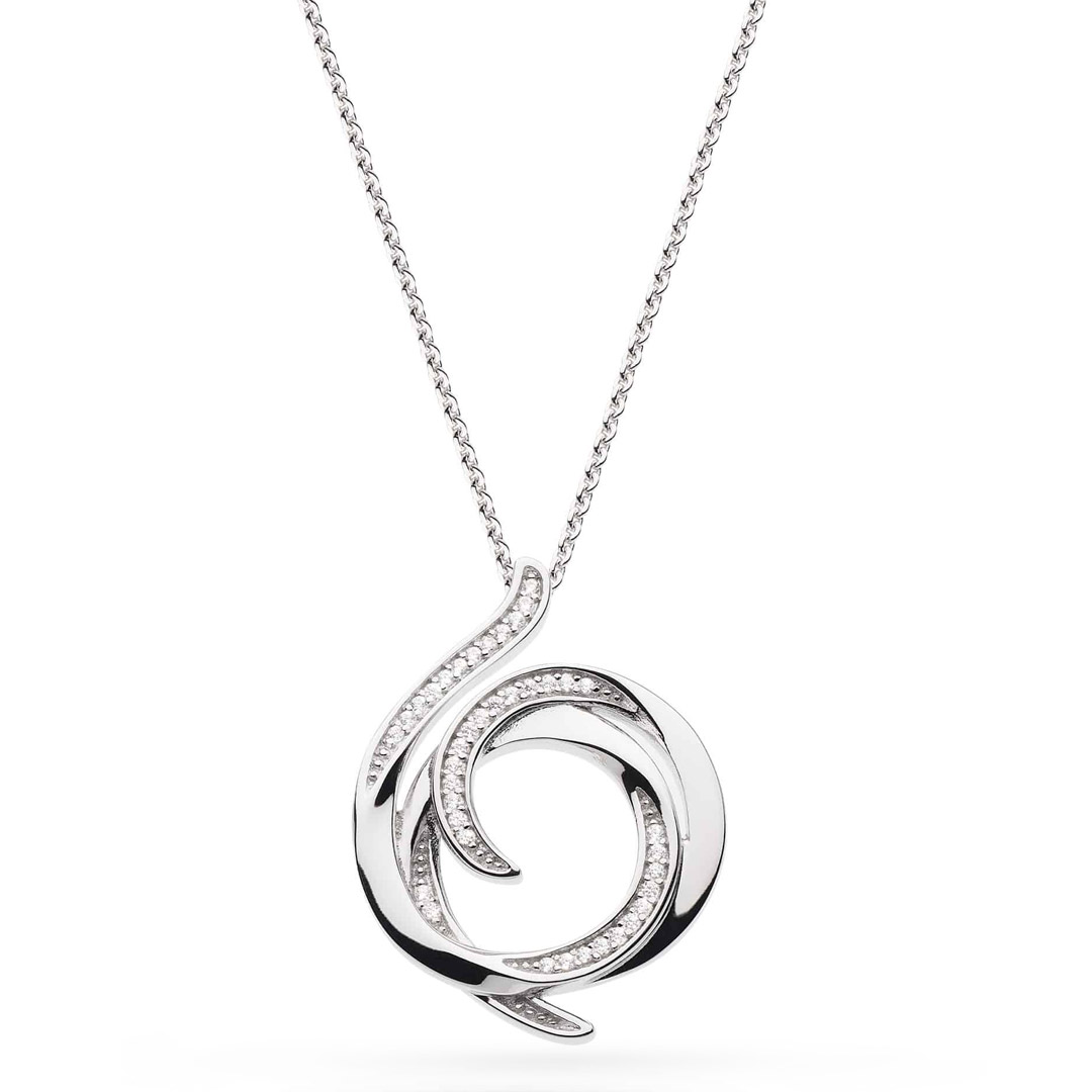 Kit Heath Twine Helix Pave Sterling Silver Ring | Kit Heath Jewellery