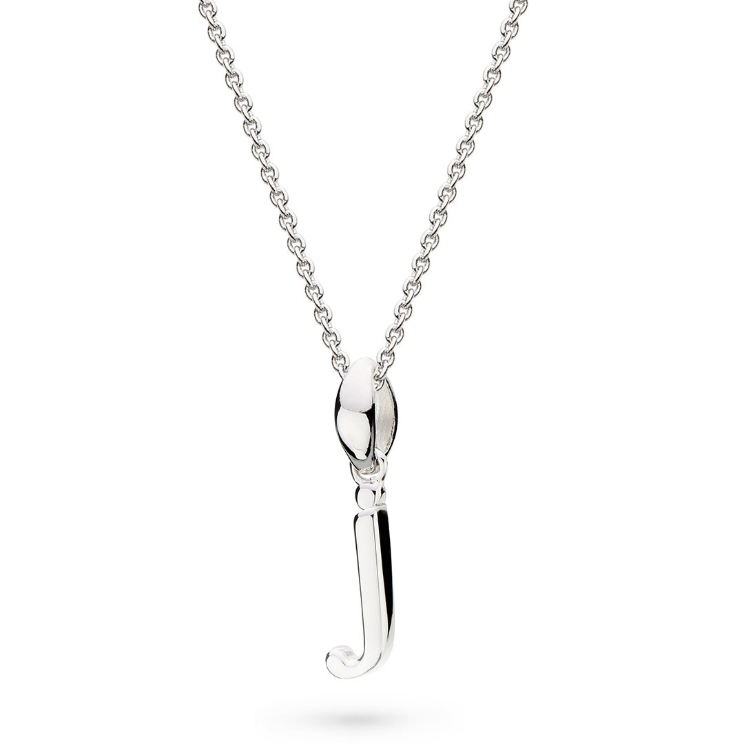 thumbnail image 2 of Sterling Silver 925 Rhodium Plated Alphabet Initial Pendant – Letter J 2 of 5
