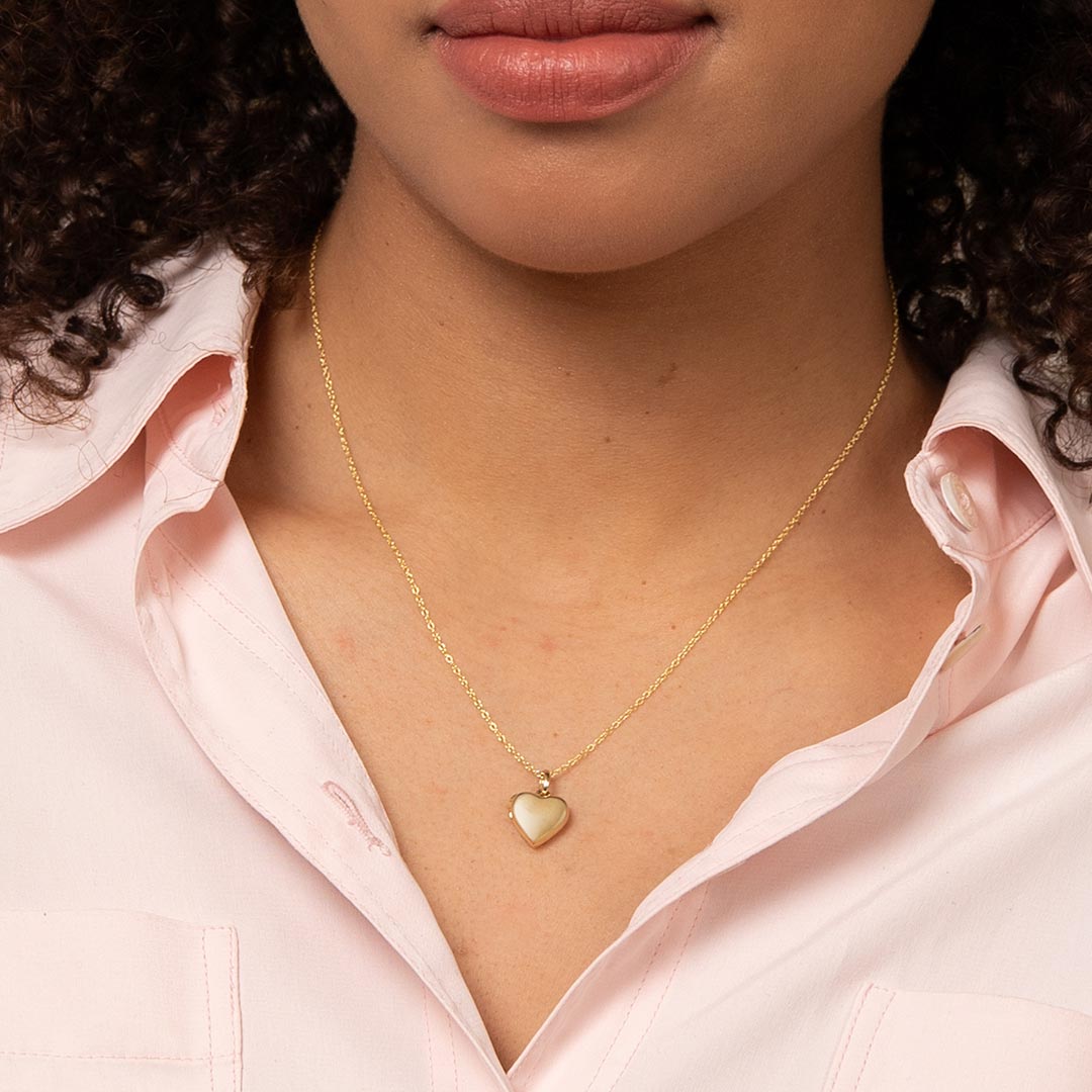 Yellow Gold Diamond Heart Necklace – Padis Jewelry