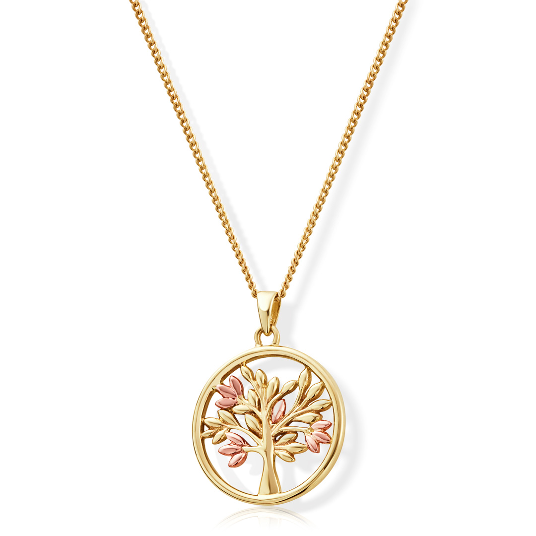 Clogau Tree of Life Gold Circle Pendant | Welsh Gold by Clogau Jewellery