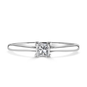Autumn and May Platinum Quarter Carat Princess Cut Diamond Solitaire Engagement Ring X7253.jpg