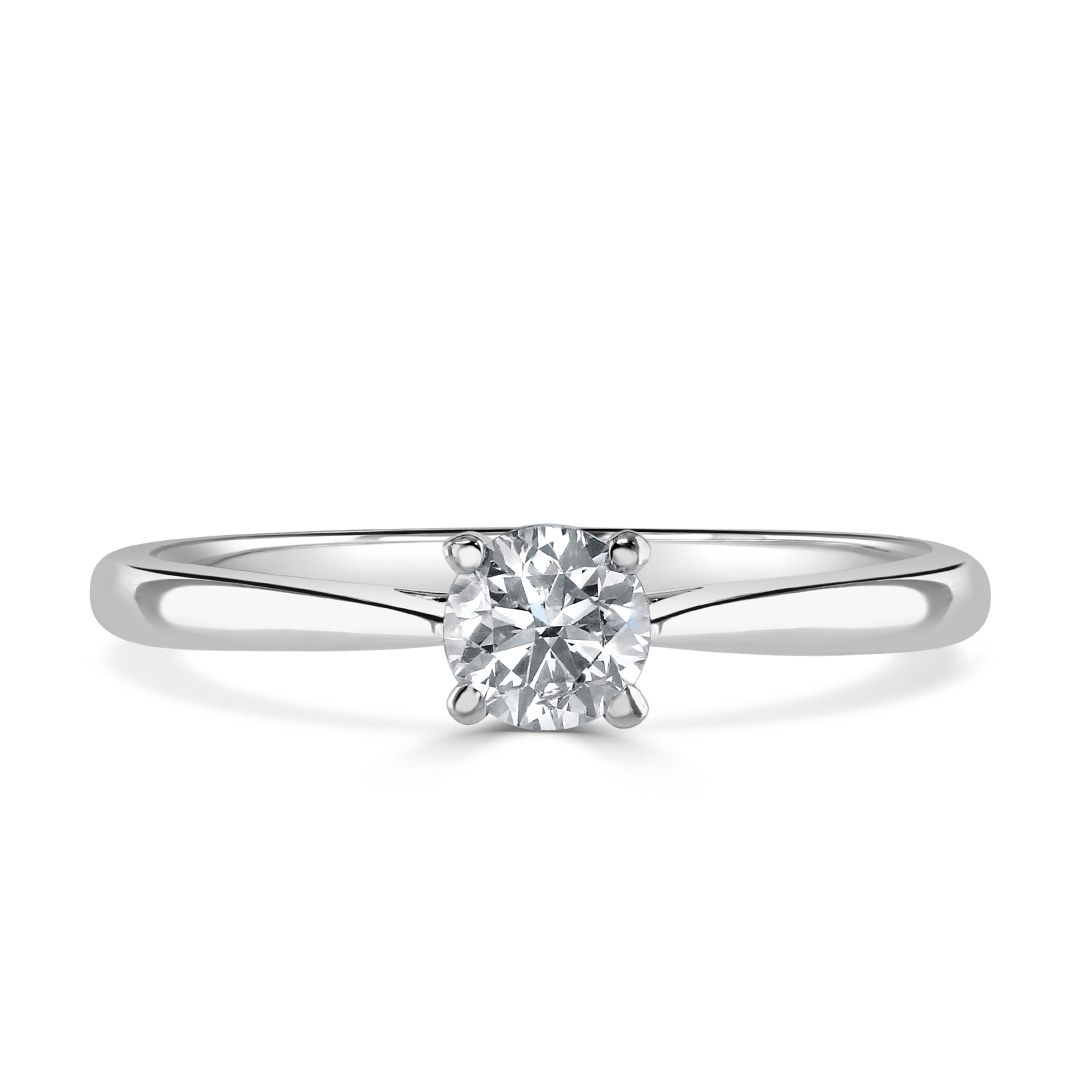 Autumn and May White Gold 0.33 carat Diamond Solitaire Engagement Ring X5896.jpg