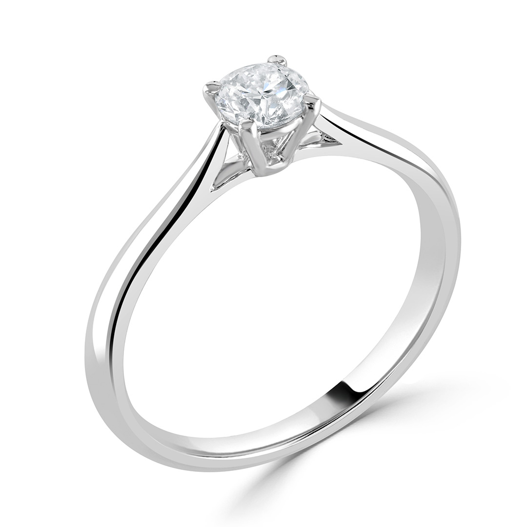Autumn and May White Gold 0.33 carat Diamond Solitaire Engagement Ring X5896 A.jpg