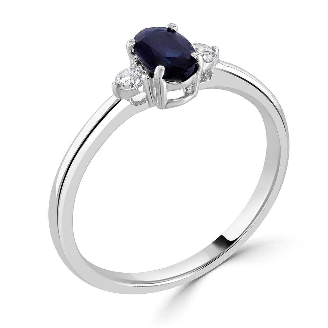 Autumn and May White Gold Oval Blue Sapphire and Diamond Engagement Ring X6673B A.jpg