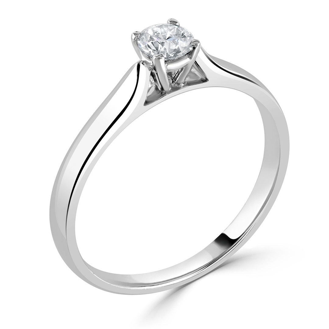 Autumn and May Platinum Quarter Carat Round Solitaire Engagement Ring X5778 A.jpg