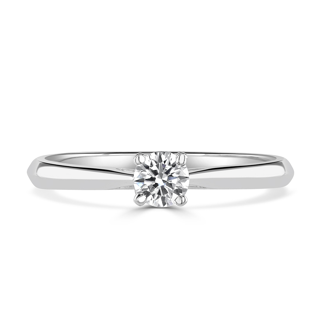 Autumn and May White Gold Quarter Carat Diamond Solitaire Engagement Ring X7219.jpg