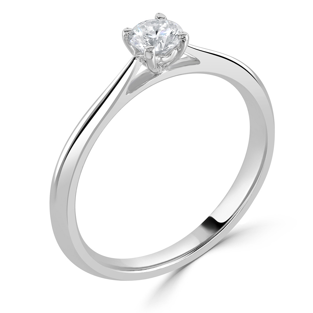 Autumn and May White Gold Quarter Carat Diamond Solitaire Engagement Ring X7219 A.jpg