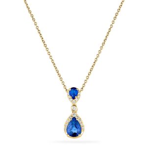 18ct Yellow Gold Blue Sapphire and Diamonds Eternal Serenade