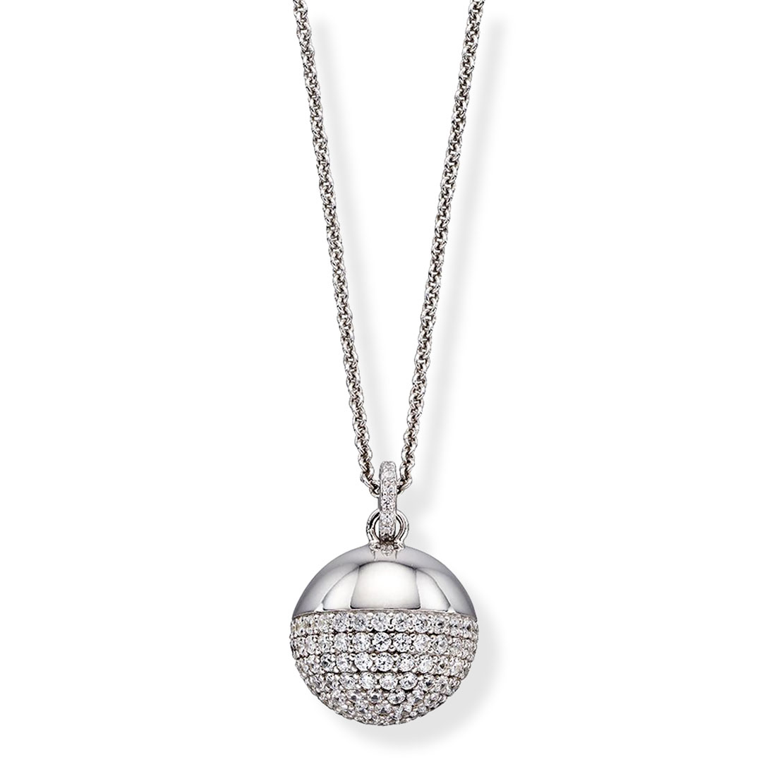 ★SENTIMENTS★ NO.504 [SILVER] NECKLACE Sentimental Expressions Silver CZ I Still Believe 18in