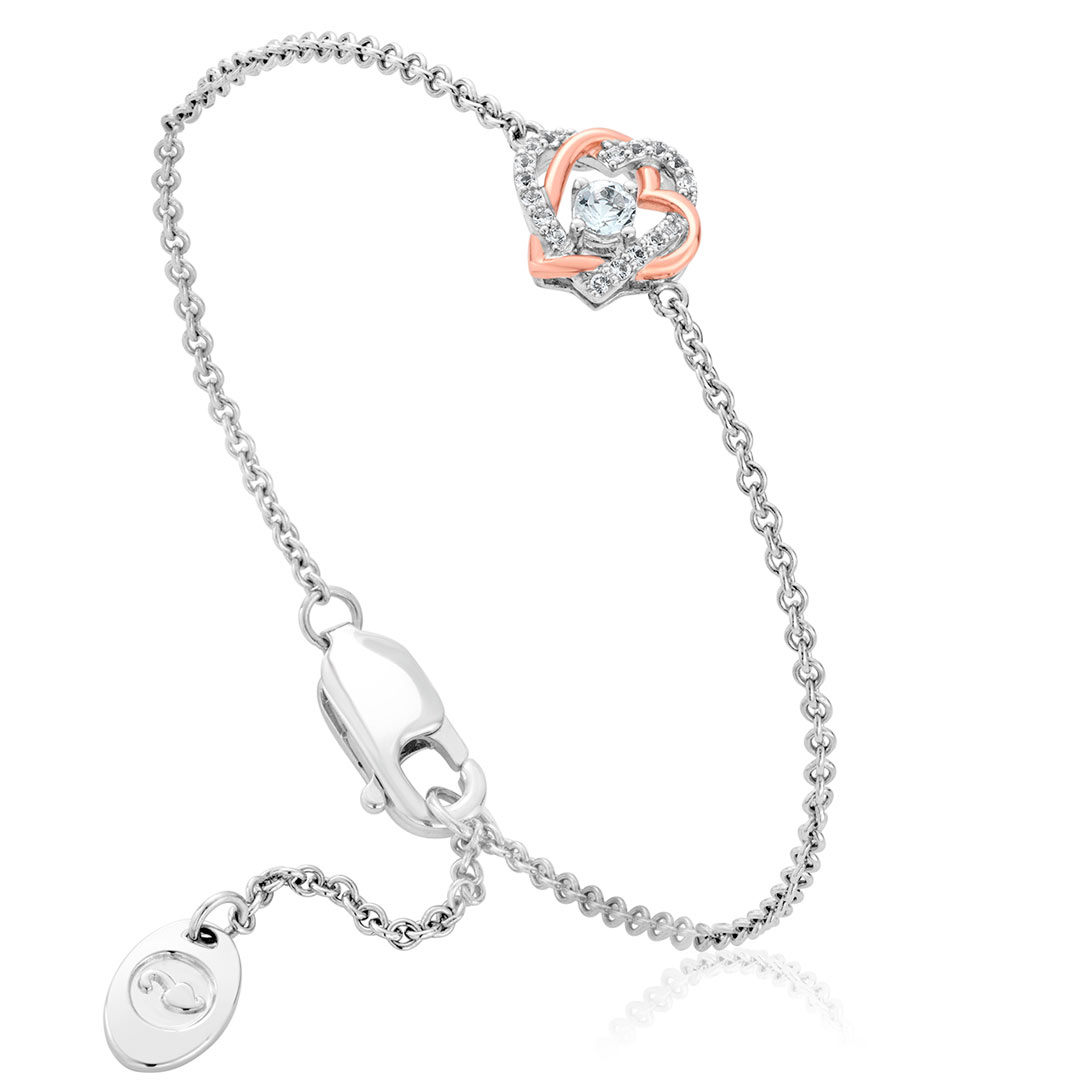 CLOGAU Always in my Heart White Topaz Drop Earrings
