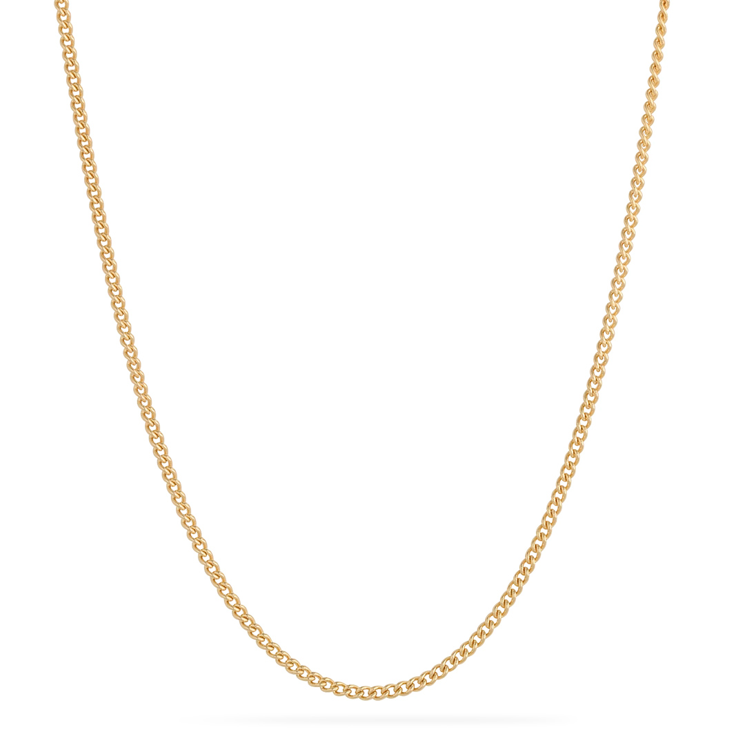 9ct Yellow Gold 16 to 18 inch adjustable Curb Chain